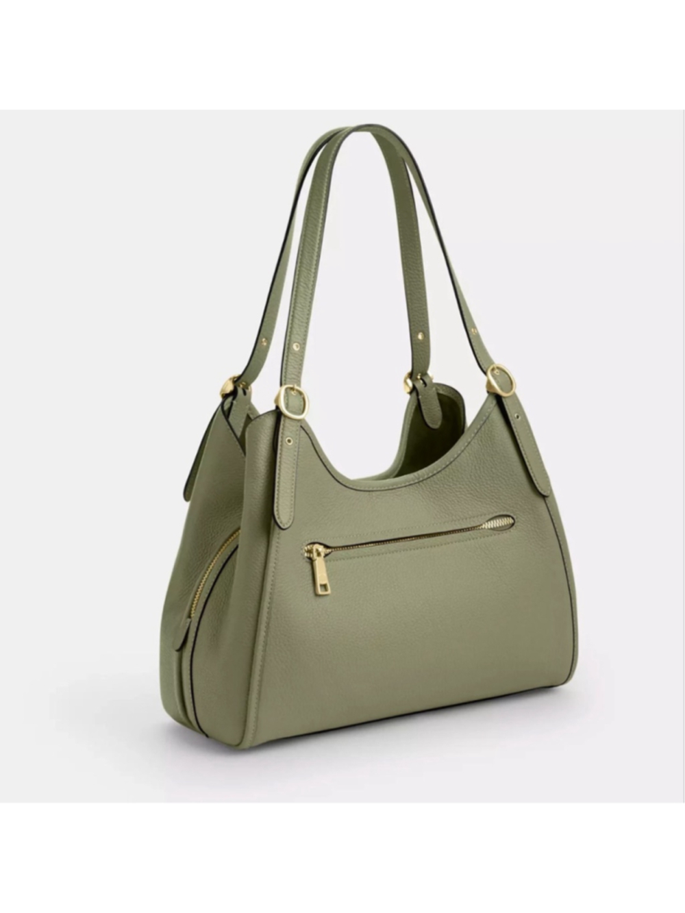 NEW Coach Erin Shoulder Bag Pistachio Pebbled Leather CAQ86 NWT HTF - Picture 4 of 10